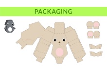 ocuklar iin hazr hayvan model maketi ablonu, paper craft model animals